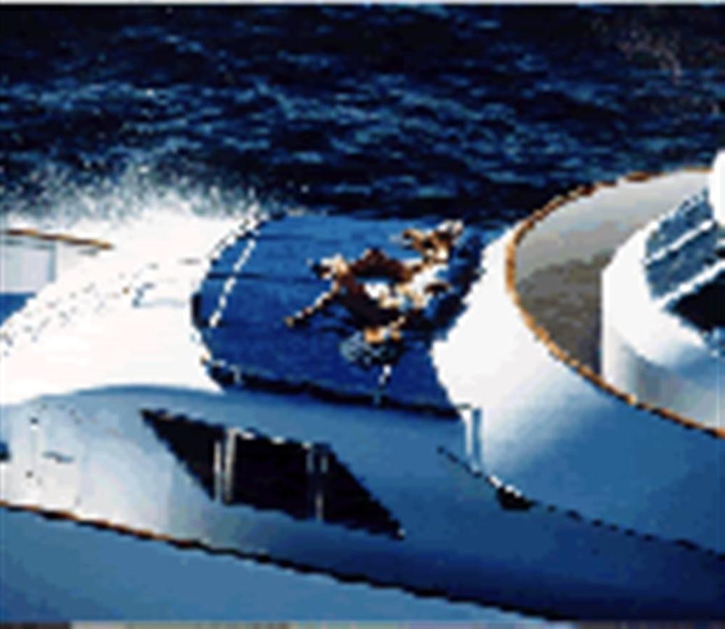 a helicopter flying over a road aboard AVA Yacht for Sale