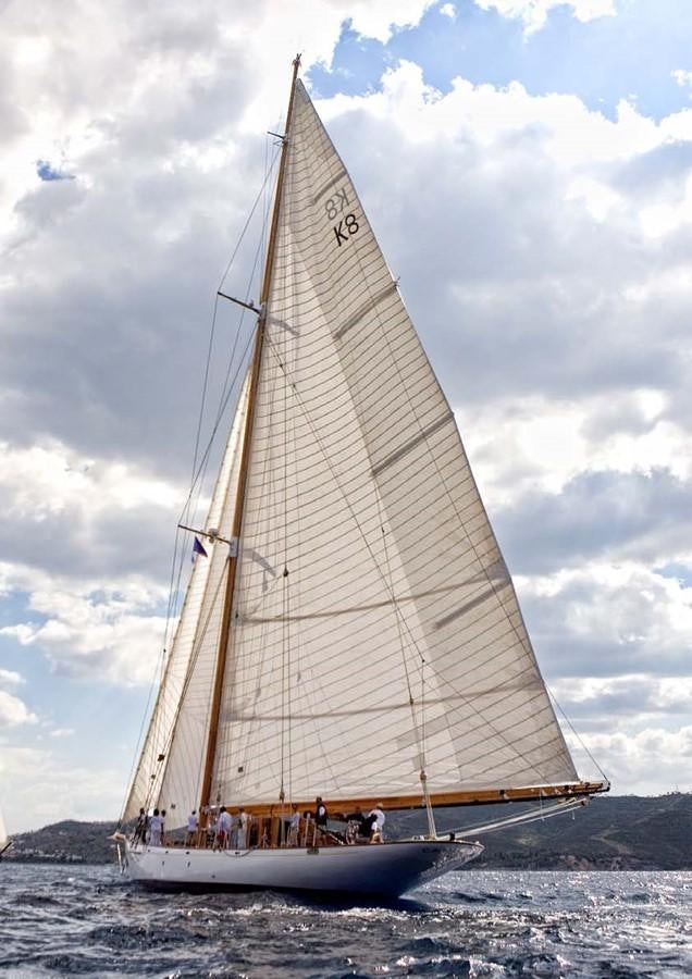a sailboat on the water aboard CANDIDA Yacht for Sale