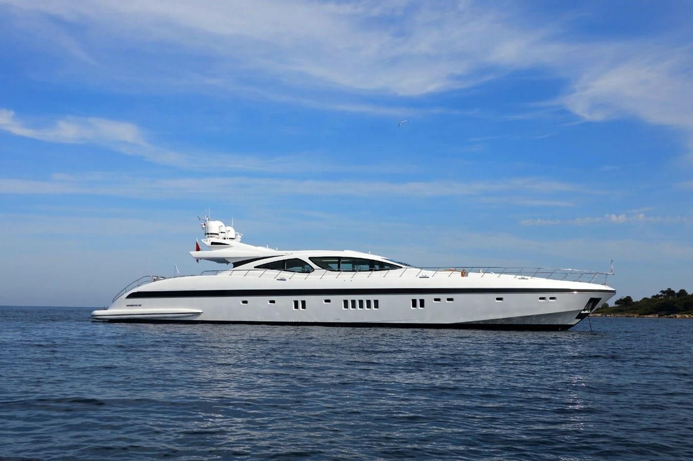 a white yacht on the water aboard YOU & G Yacht for Sale