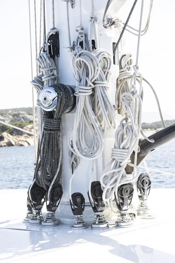 a close-up of a water wheel aboard STATE OF GRACE Yacht for Sale