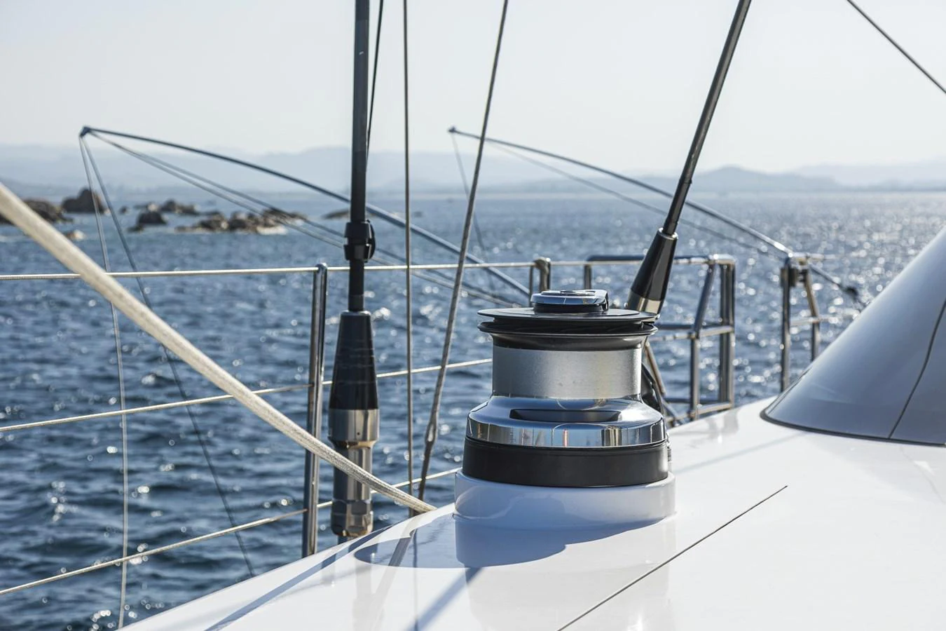 a metal object on a boat aboard STATE OF GRACE Yacht for Sale