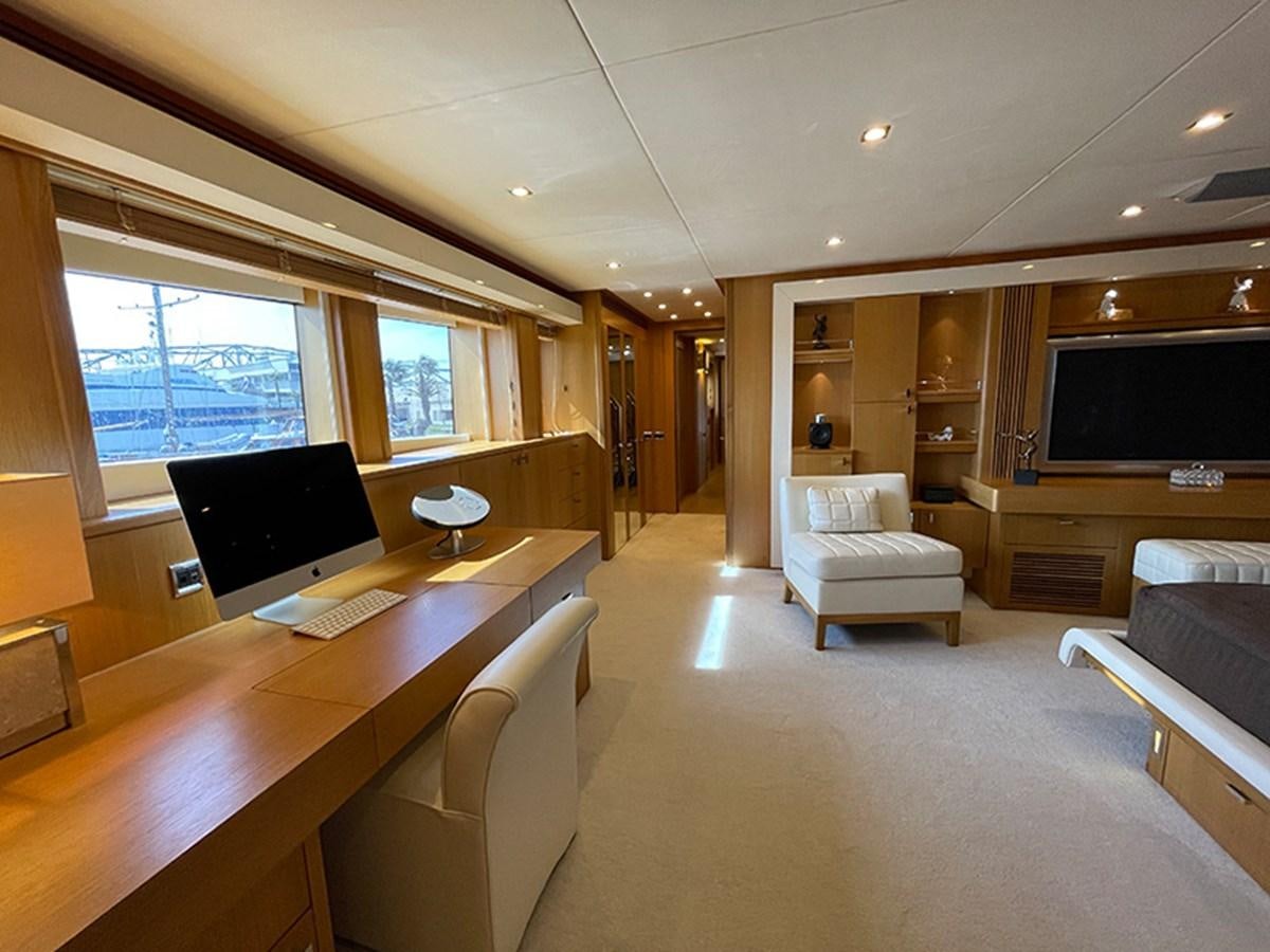 a large open office space aboard EVIL ZANA Yacht for Sale