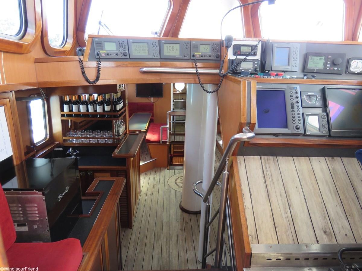 a room with a few computers and equipment aboard ELDORADO Yacht for Sale