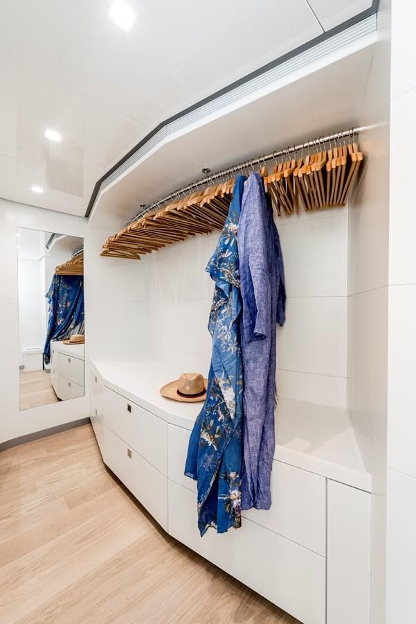 a blue towel from a rod aboard ANGKALIA Yacht for Sale