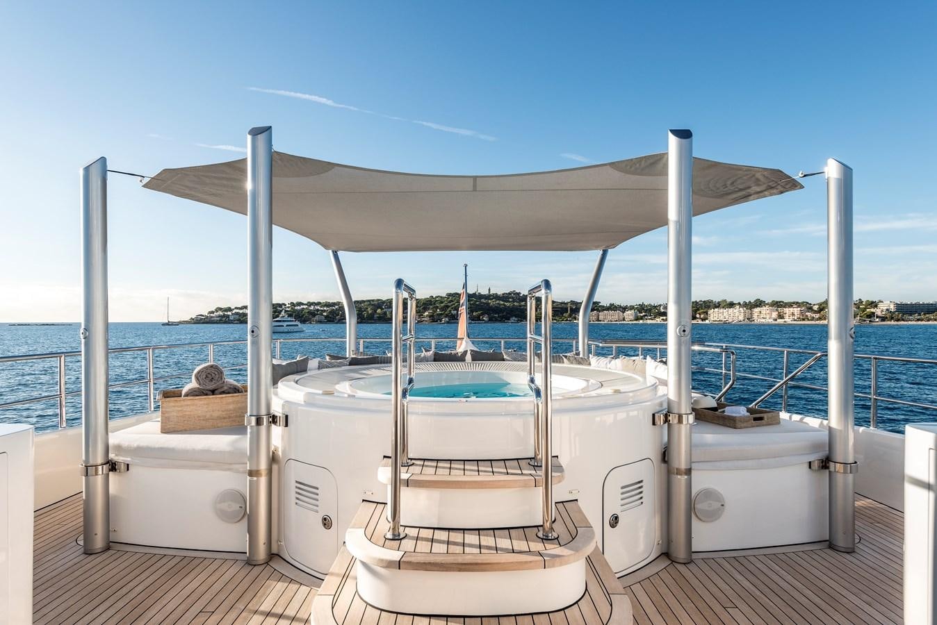 a boat on a deck aboard ANGKALIA Yacht for Sale