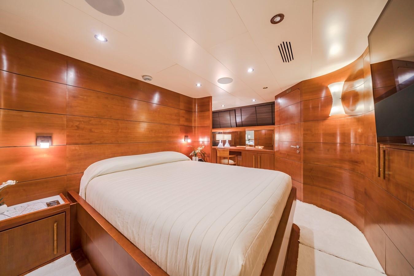 a room with two beds aboard FIORENTE Yacht for Sale