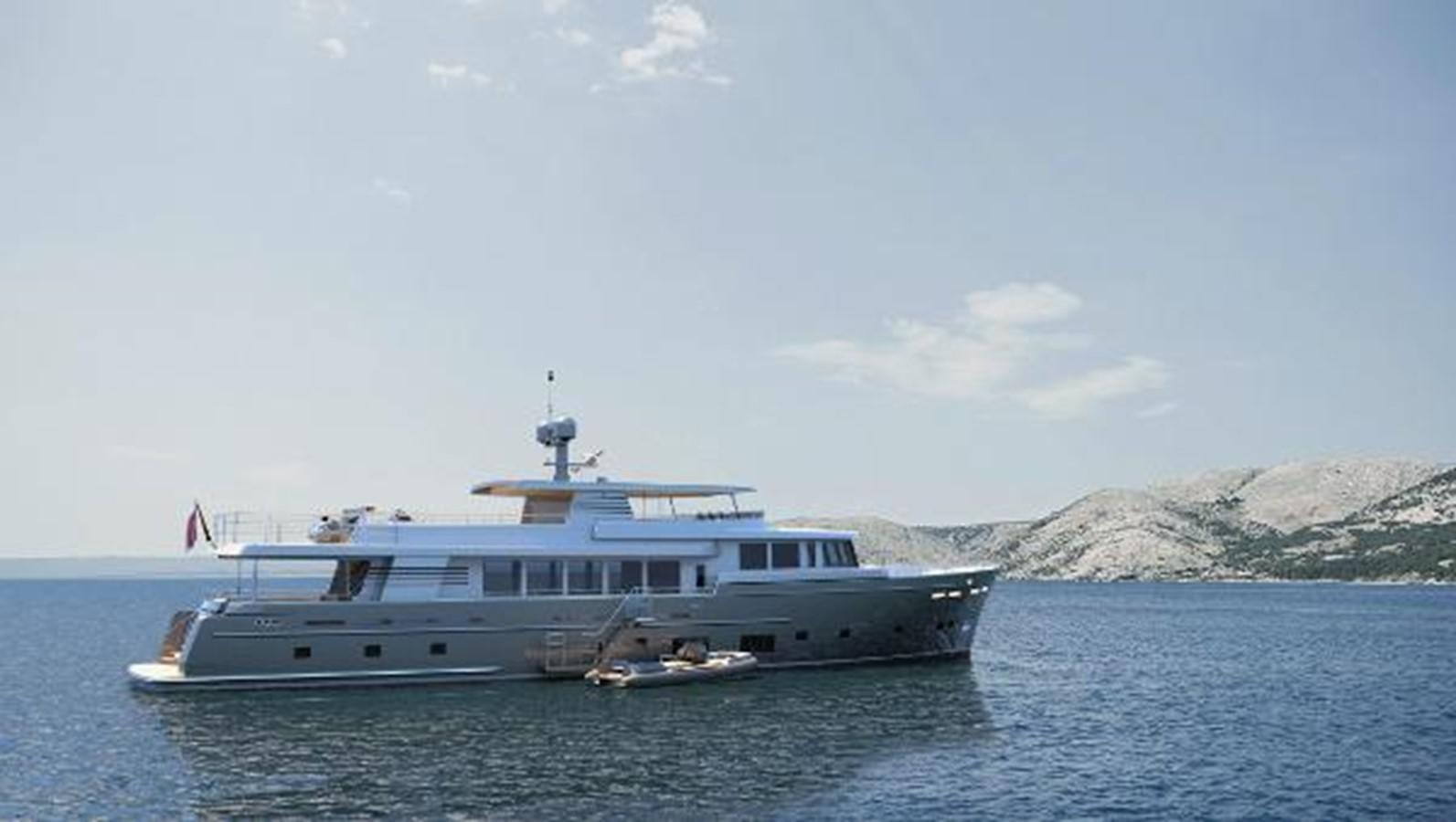 a boat in the water aboard 121FT EXPLORER 37 Yacht for Sale