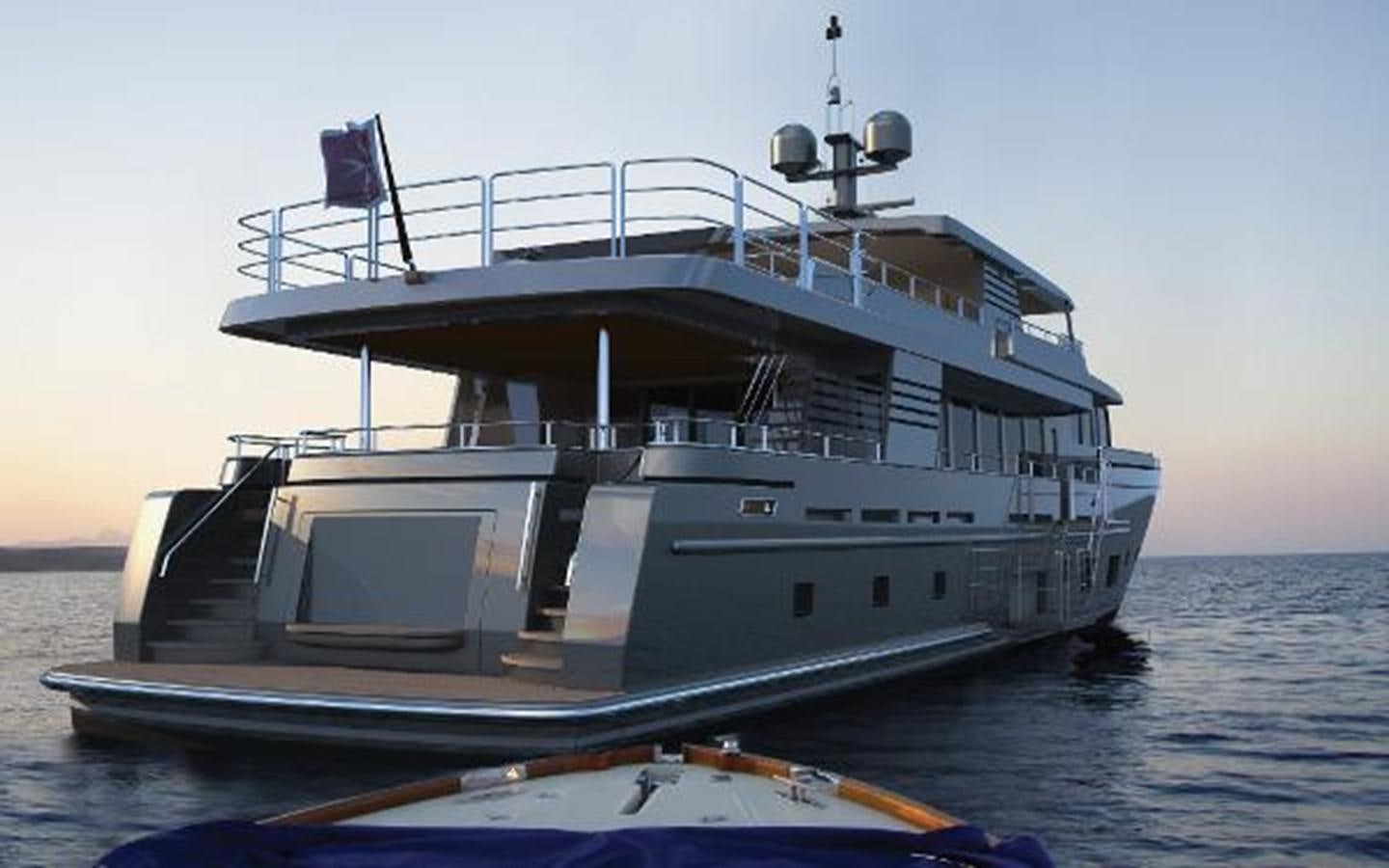a boat on the water aboard 121FT EXPLORER 37 Yacht for Sale