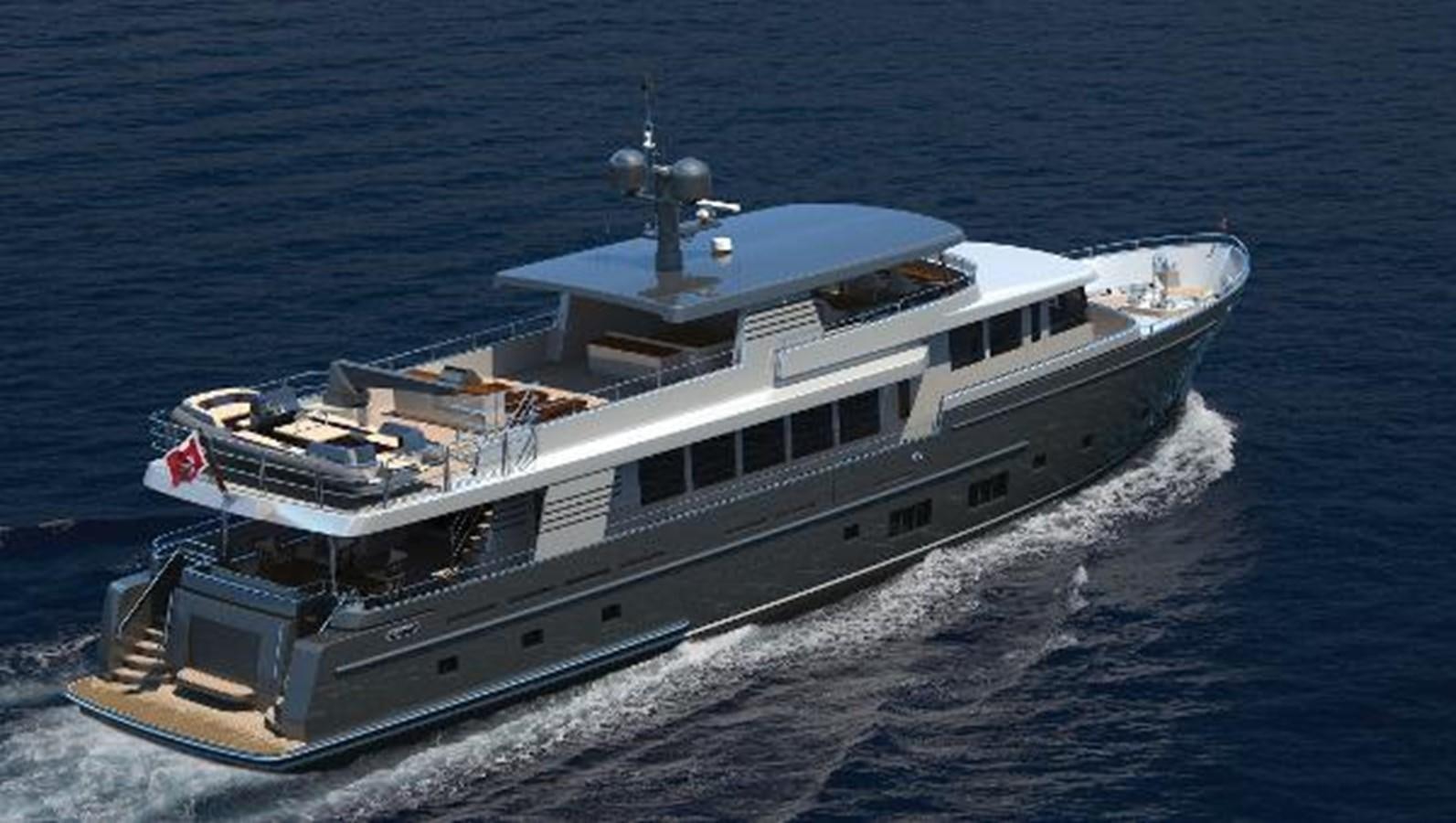 a large white boat aboard 121FT EXPLORER 37 Yacht for Sale
