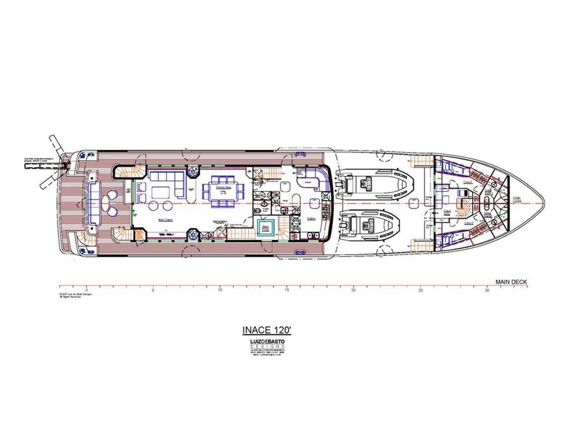 diagram aboard INACE YACHTS 126' AFT HOUSE EXPLORER YACHT Yacht for Sale