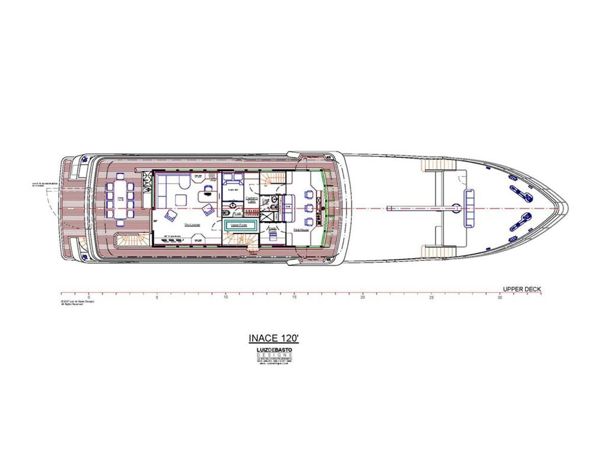 diagram aboard INACE YACHTS 126' AFT HOUSE EXPLORER YACHT Yacht for Sale