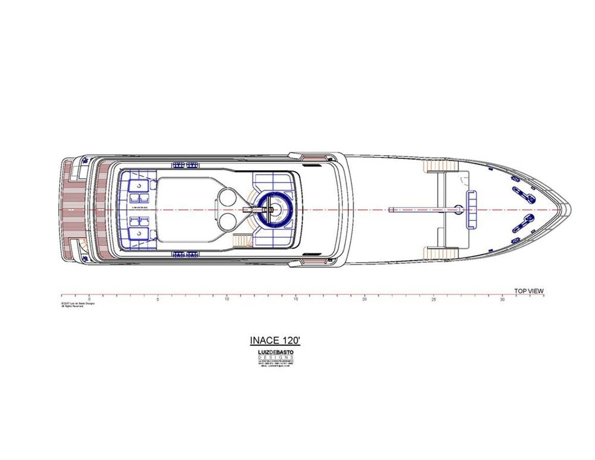 diagram aboard INACE YACHTS 126' AFT HOUSE EXPLORER YACHT Yacht for Sale
