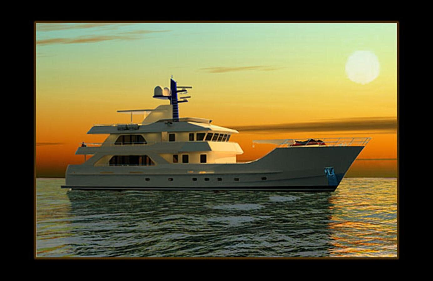 a large white boat in the water aboard INACE YACHTS 126' AFT HOUSE EXPLORER YACHT Yacht for Sale