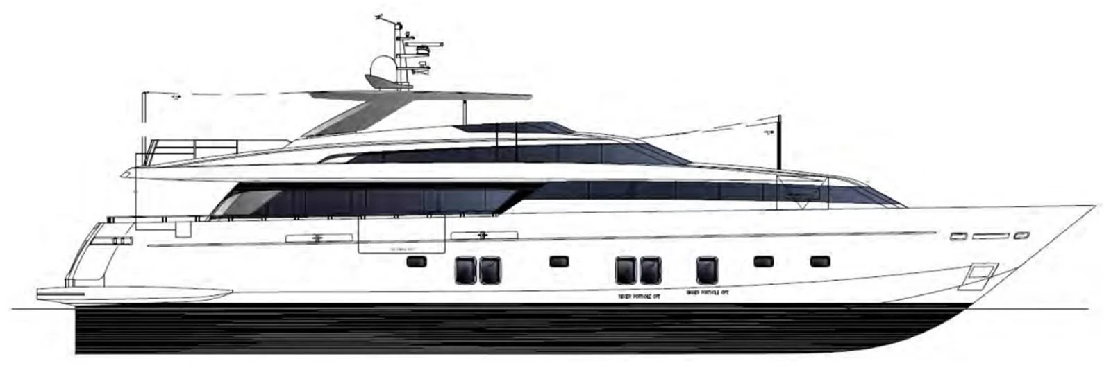 a white and black boat aboard TOUTE SWEET Yacht for Sale