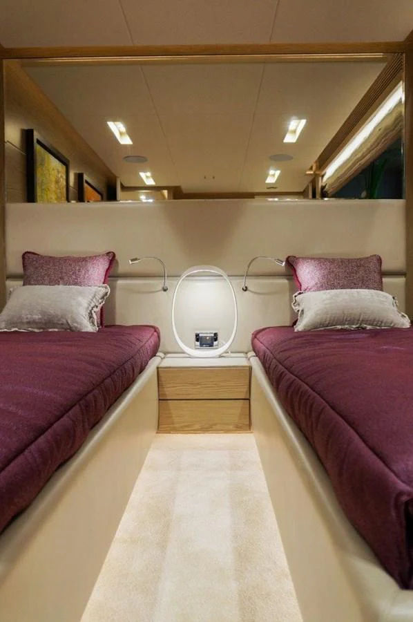 a train with pink pillows aboard RP120 (NEW BOAT SPEC) Yacht for Sale