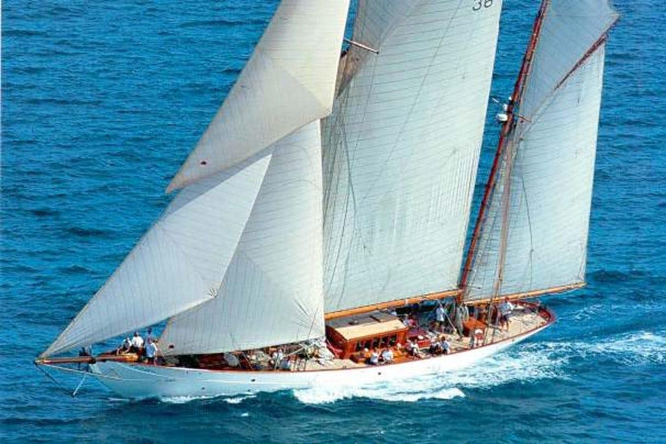 a sailboat on the water aboard THENDARA Yacht for Sale