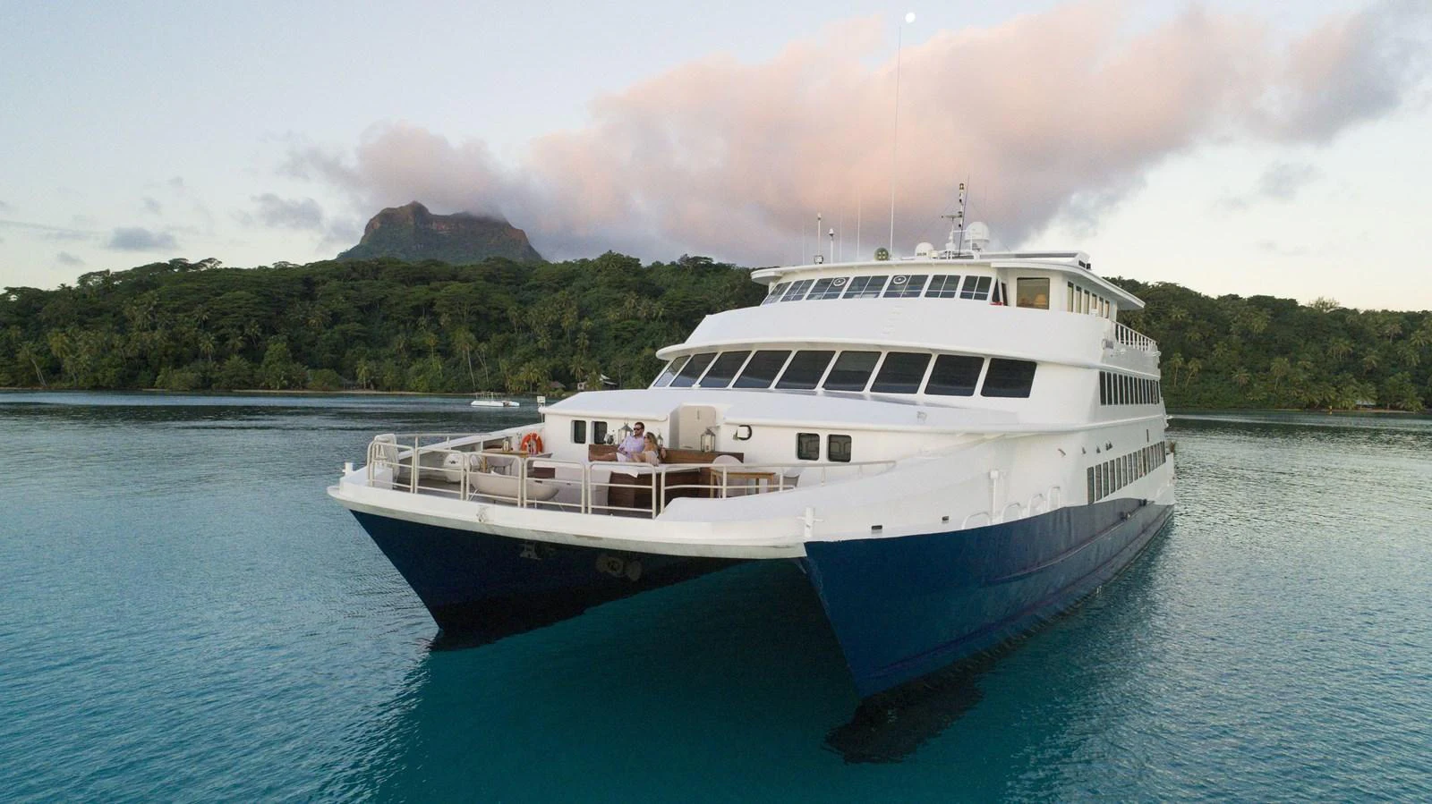 a boat on the water aboard HAUMANA Yacht for Sale