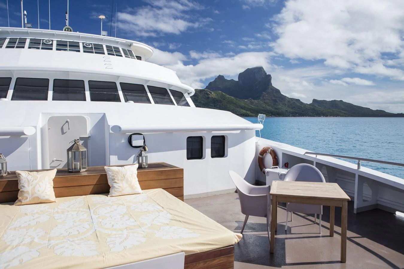 a boat on the water aboard HAUMANA Yacht for Sale