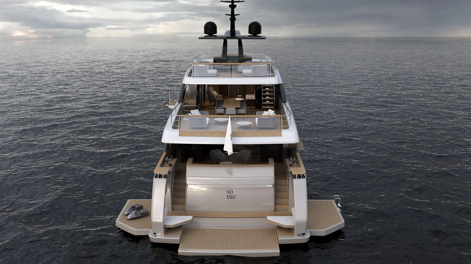 a boat in the water aboard SANLORENZO SD118/107 Yacht for Sale