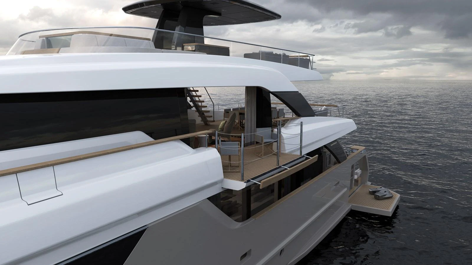 a boat on the water aboard SANLORENZO SD118/107 Yacht for Sale