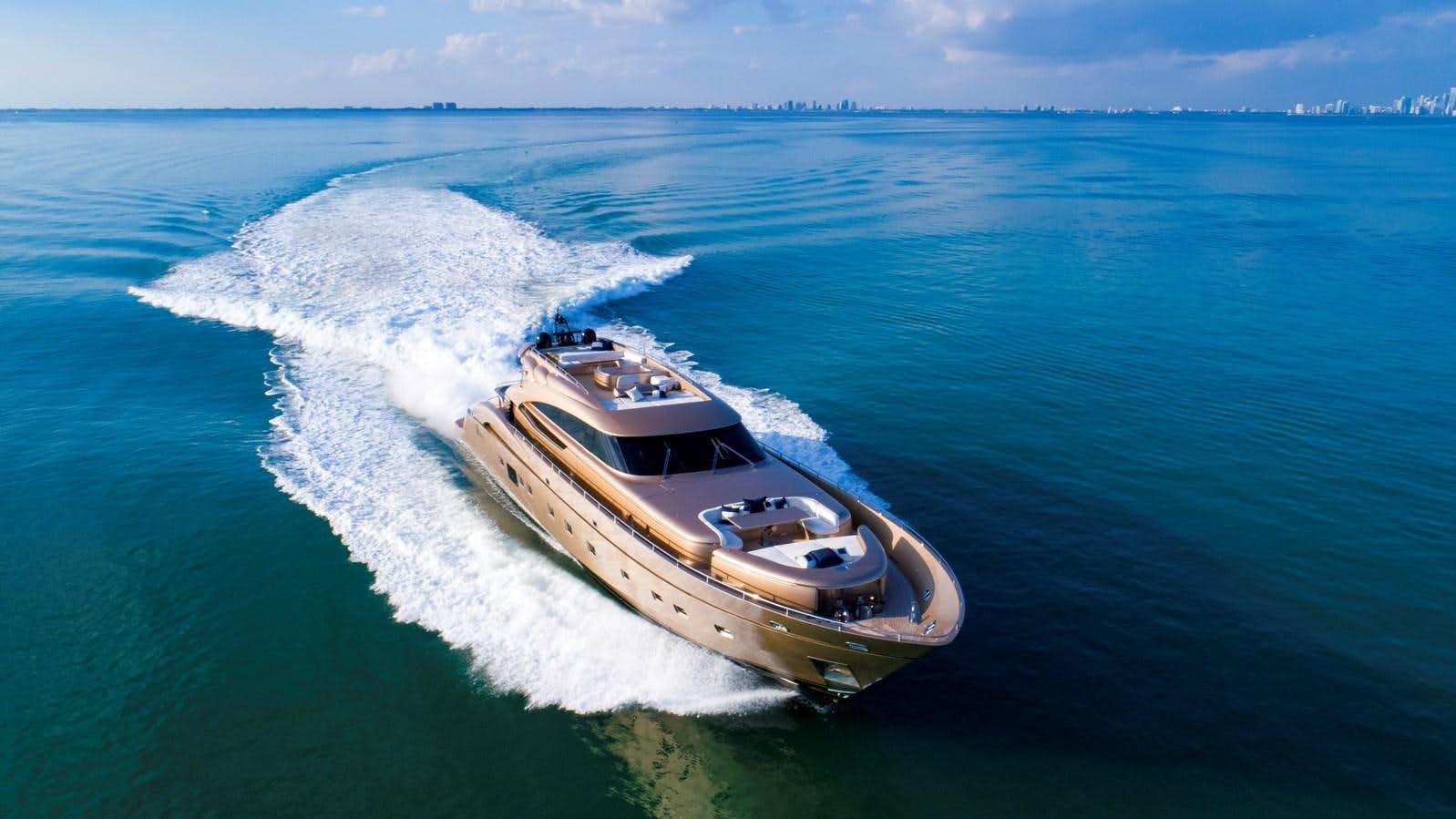 a boat on the water aboard FIVE WAVES Yacht for Sale
