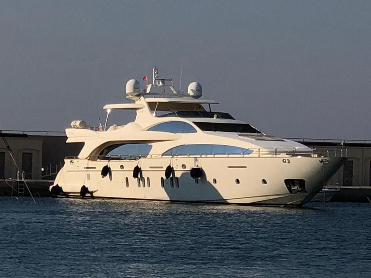 a white yacht in the water aboard MOMENTO.   2006 AZIMUT 116 @ Yacht for Sale