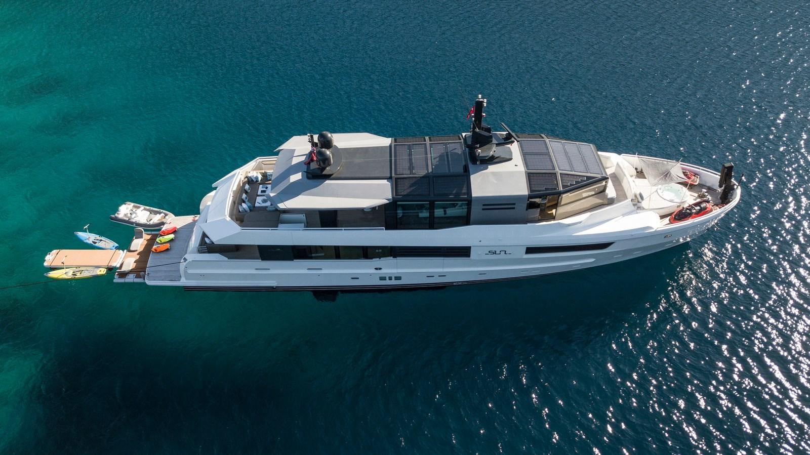 a high angle view of a boat aboard SUN Yacht for Sale