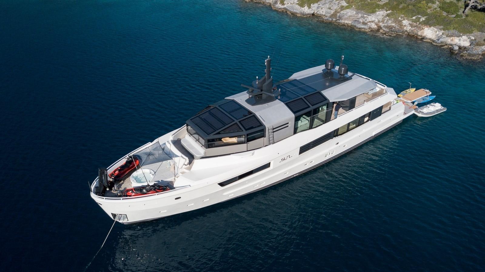 a boat on the water aboard SUN Yacht for Sale