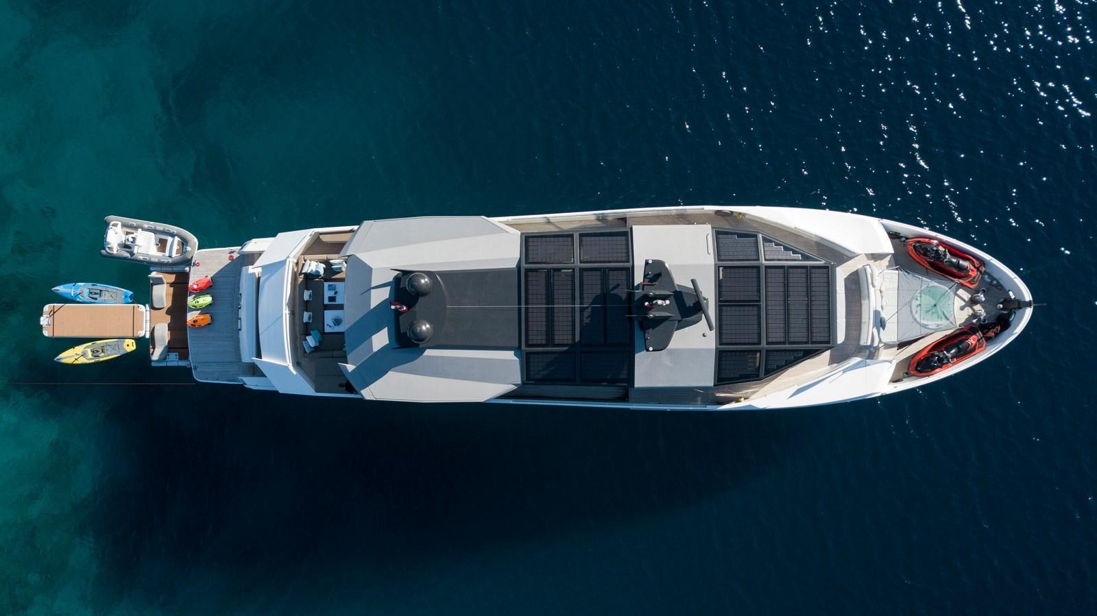 a toy boat on a body of water aboard SUN Yacht for Sale