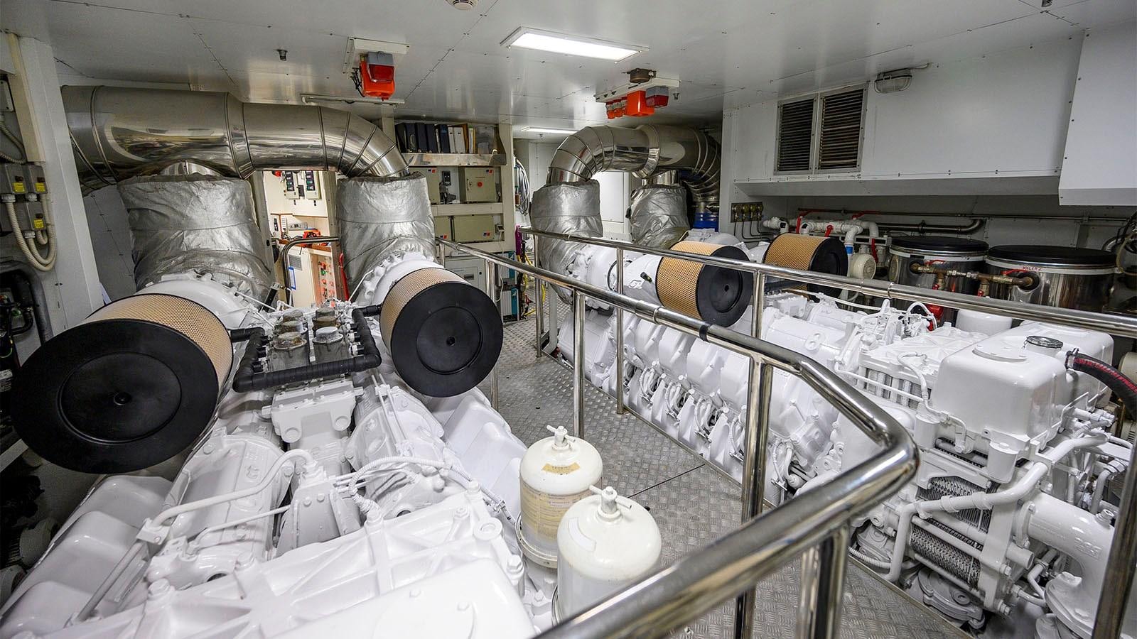 a room with equipment and equipment aboard BEYOND Yacht for Sale