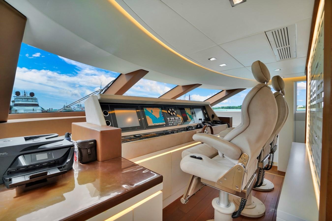 a room with a desk and a computer aboard DIAMOND Yacht for Sale