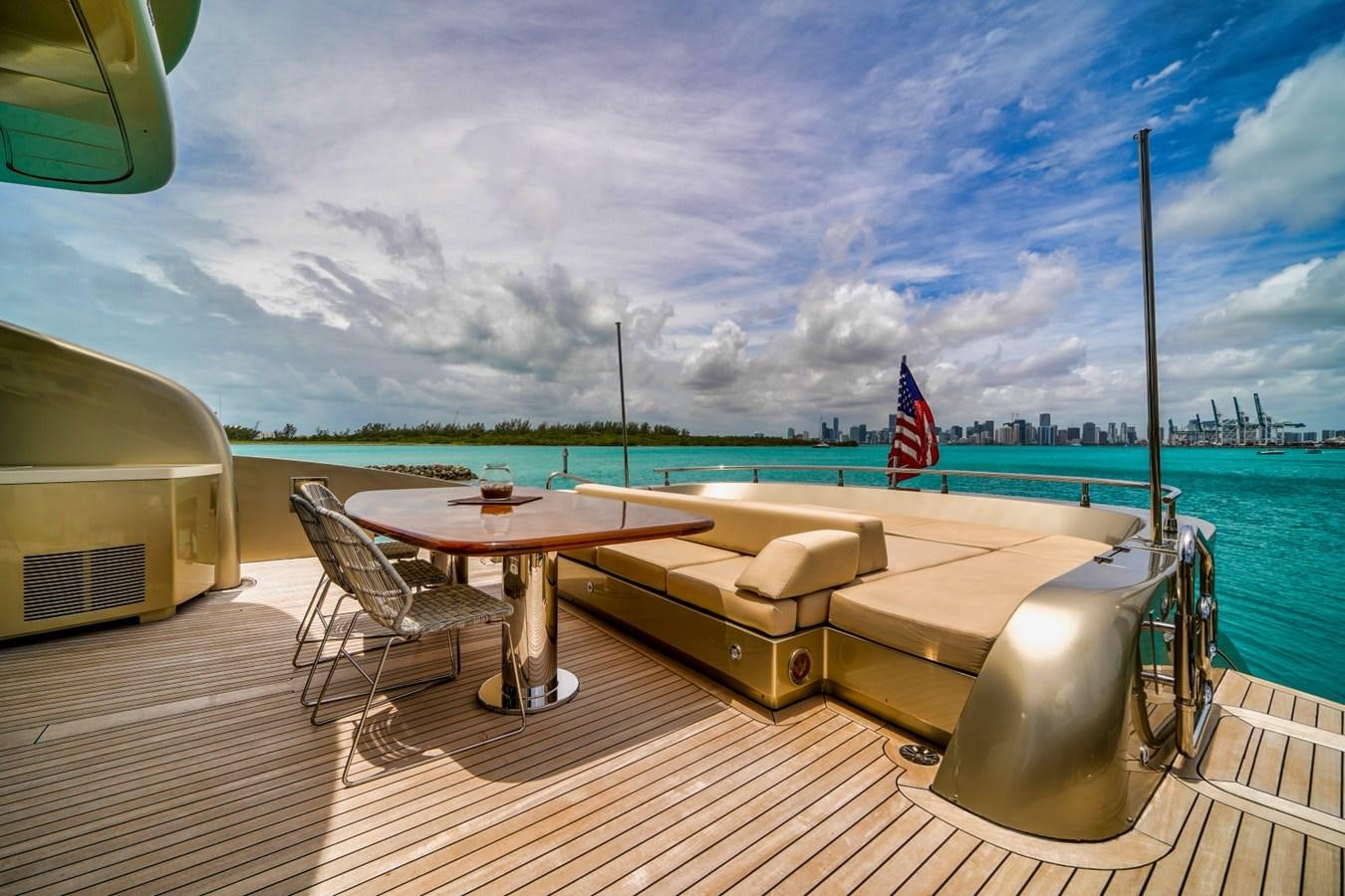 a boat on a deck aboard DIAMOND Yacht for Sale