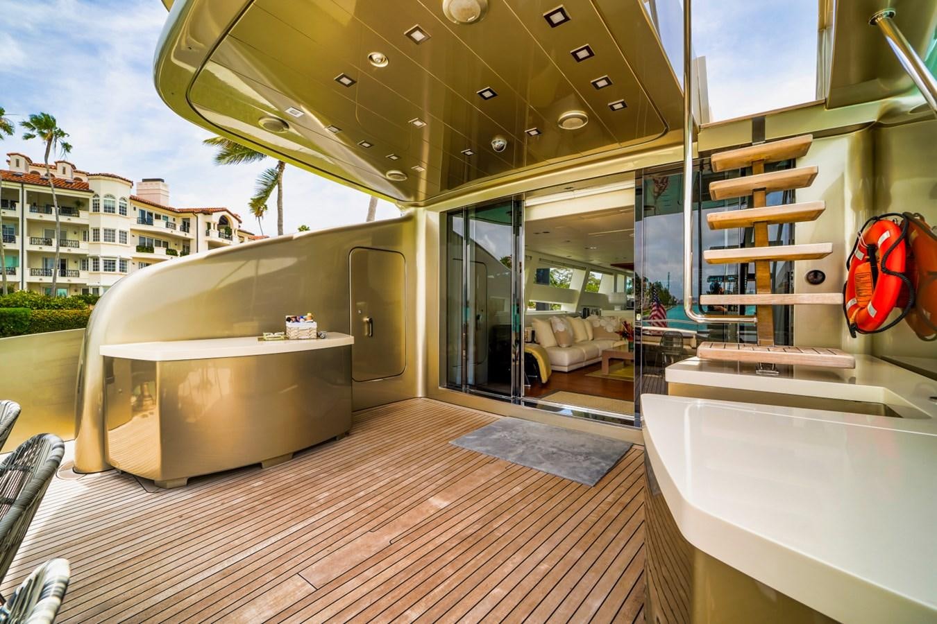 a room with a table and chairs aboard DIAMOND Yacht for Sale