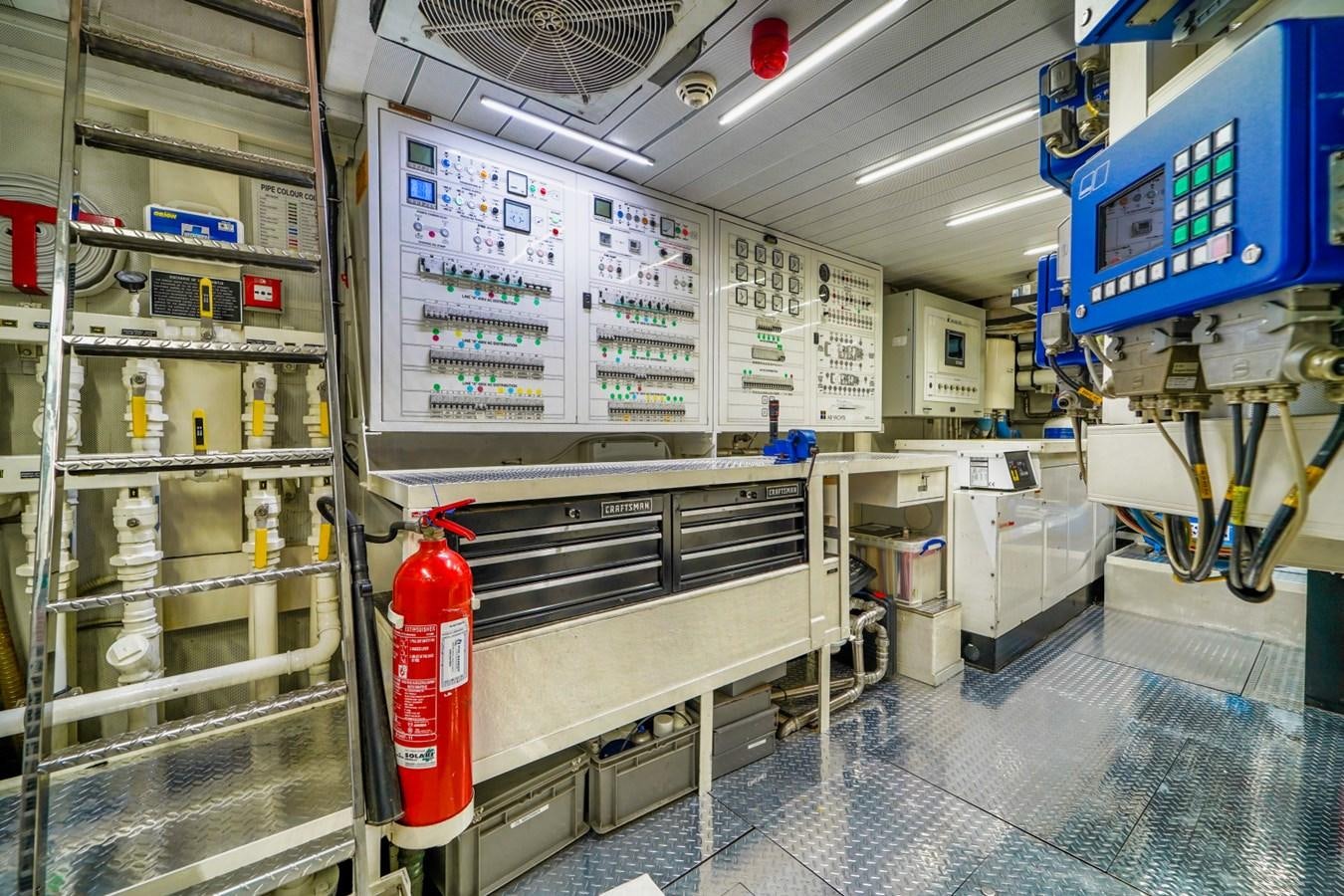 a room with shelves and equipment aboard DIAMOND Yacht for Sale