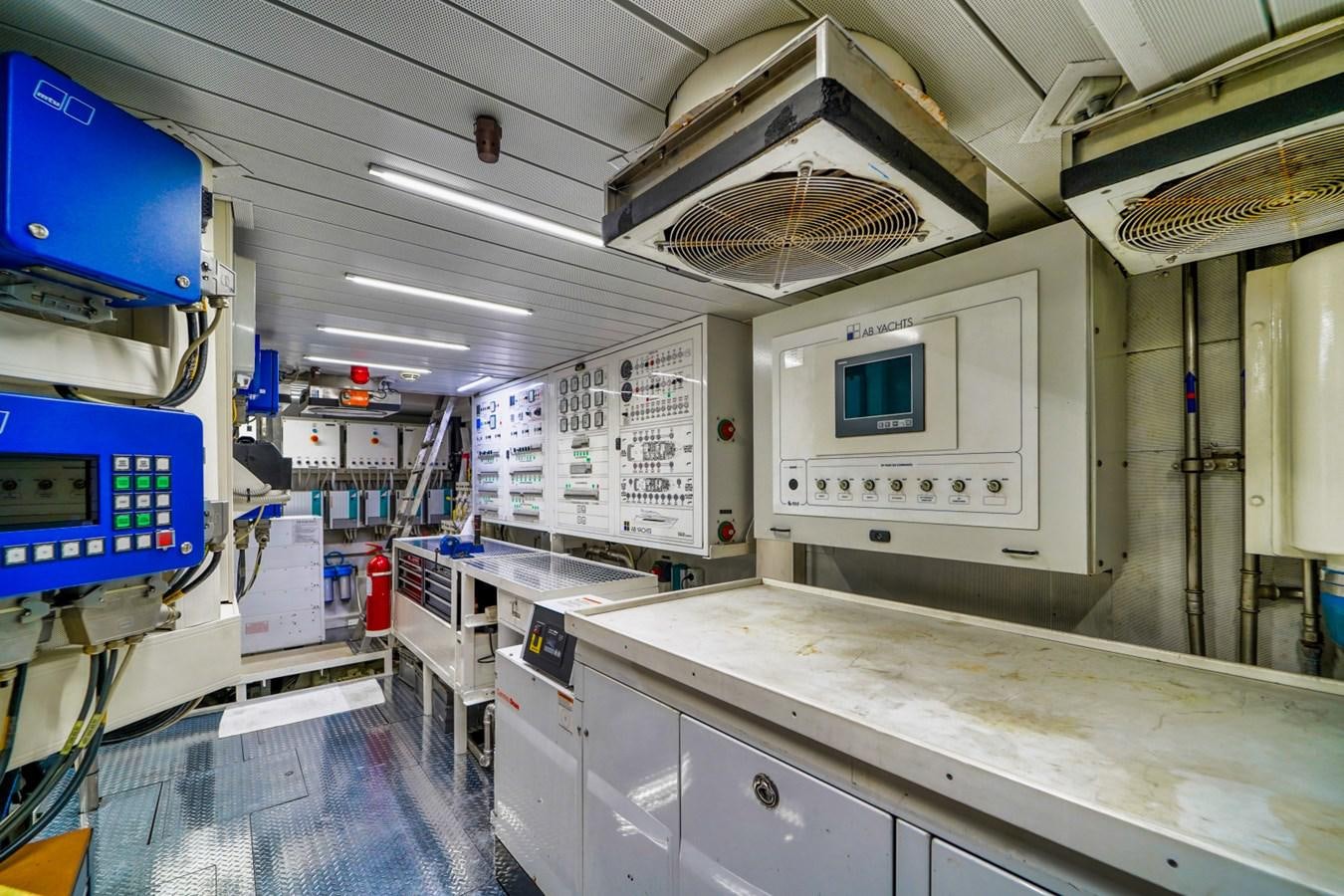 a room with machinery and equipment aboard DIAMOND Yacht for Sale