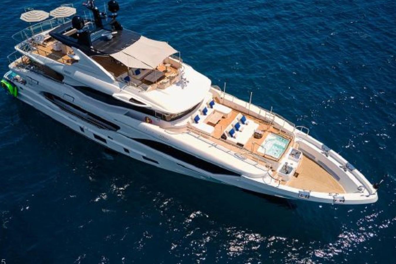 a boat on the water aboard 2018 BENETTI MEDITERRANEO 116 - VIRGIN ISLANDS Yacht for Sale