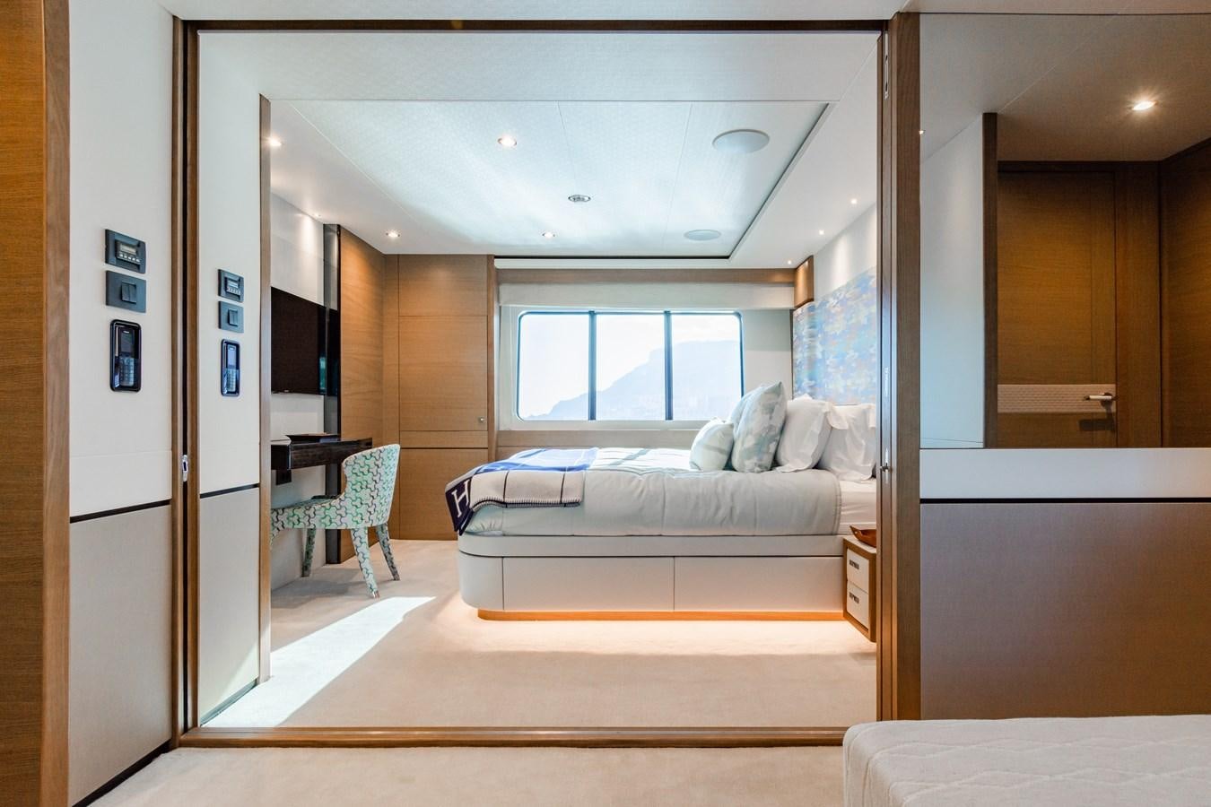 a living room with a couch aboard MINOR FAMILY AFFAIR Yacht for Sale