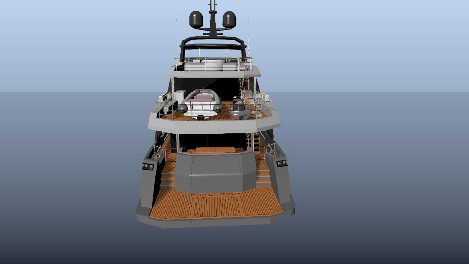 a boat with a large engine aboard INACE EXPLORA 115 Yacht for Sale
