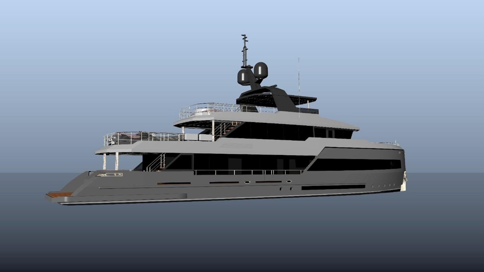 a white yacht in the water aboard INACE EXPLORA 115 Yacht for Sale