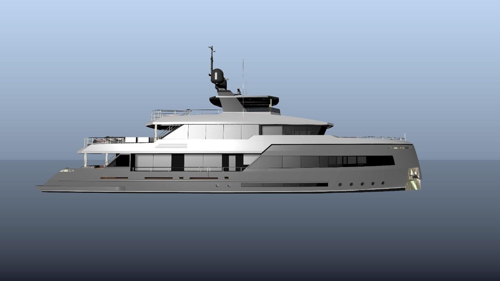 a white yacht in the water aboard INACE EXPLORA 115 Yacht for Sale