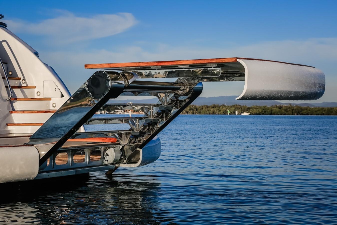 a plane flying over water aboard HUNTER Yacht for Sale