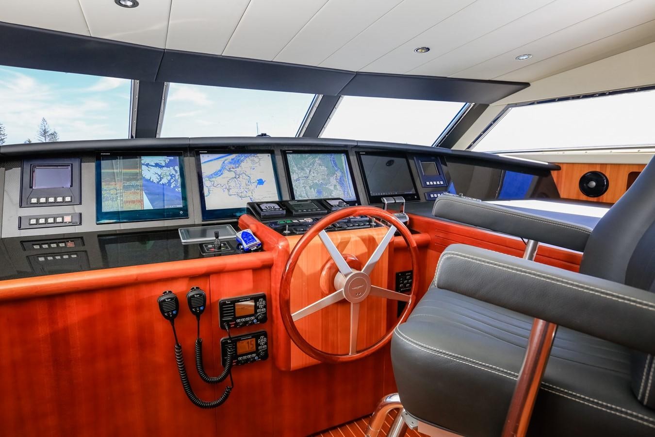inside of a car aboard HUNTER Yacht for Sale