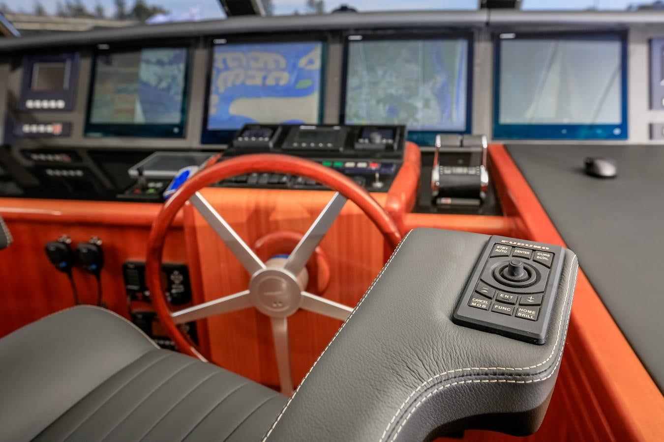 inside of a car aboard HUNTER Yacht for Sale