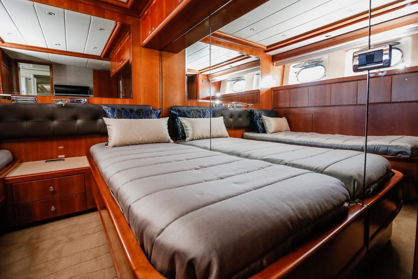 a bed in a cabin aboard HUNTER Yacht for Sale