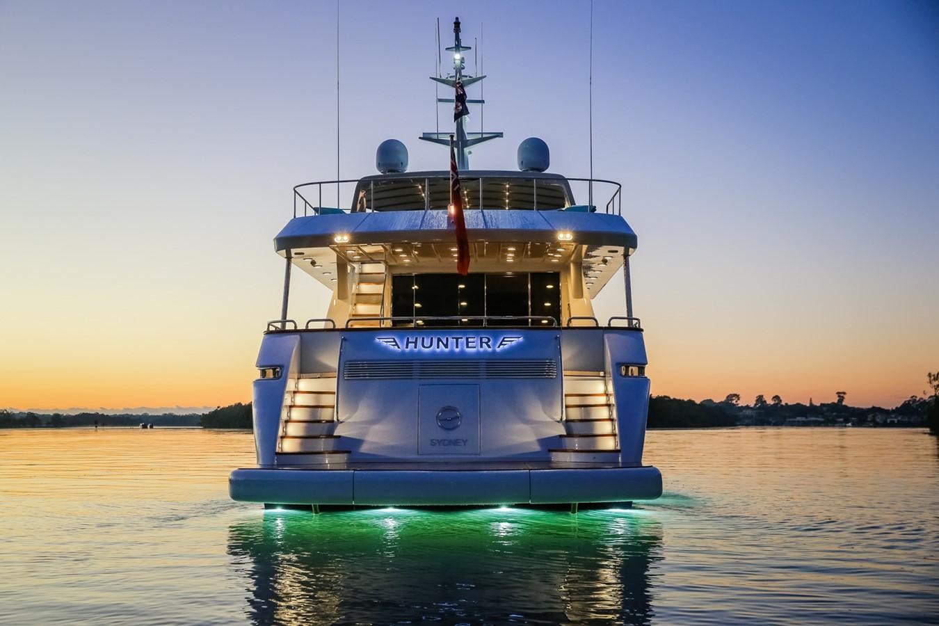a boat on the water aboard HUNTER Yacht for Sale