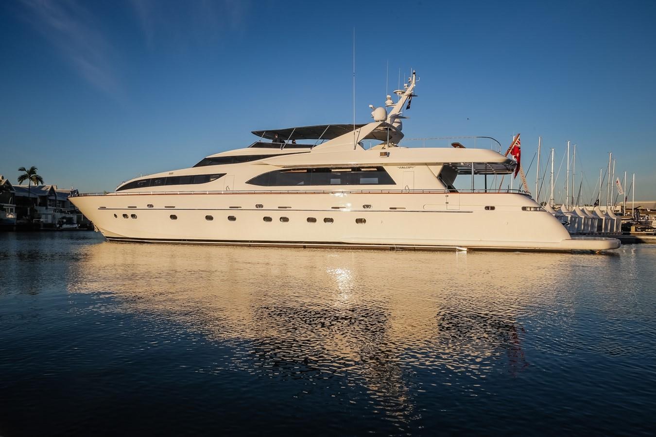 a large white yacht aboard HUNTER Yacht for Sale