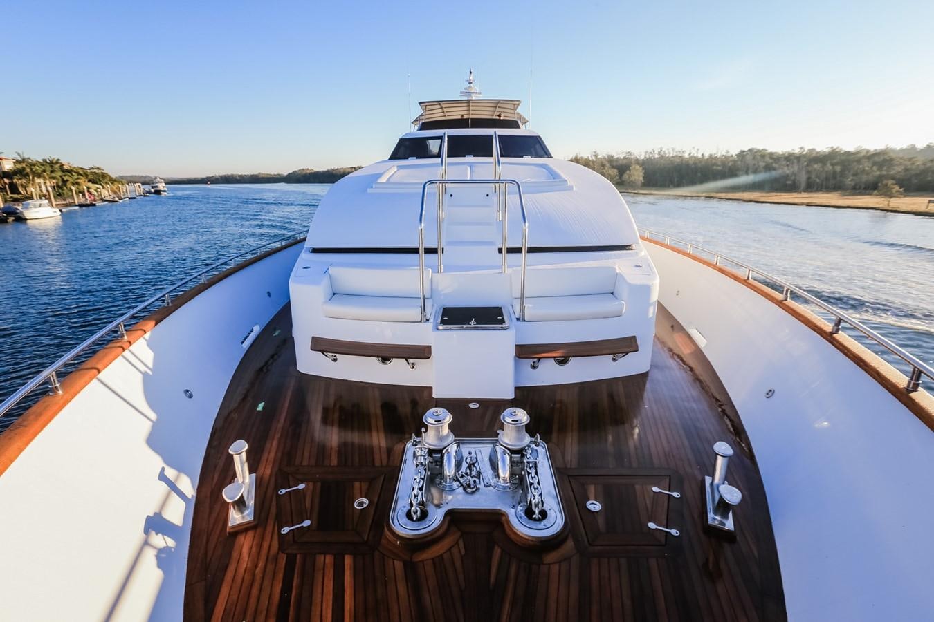 a space shuttle on a boat aboard HUNTER Yacht for Sale