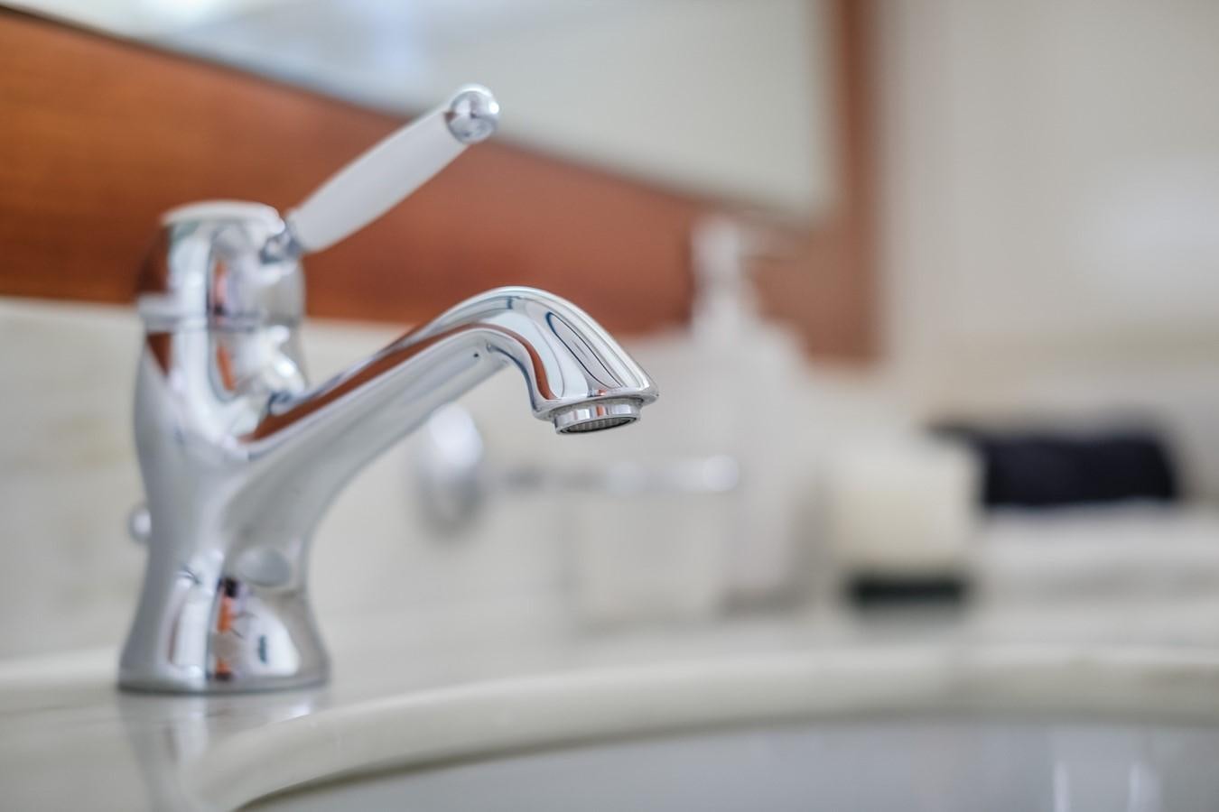 a faucet on a sink aboard HUNTER Yacht for Sale