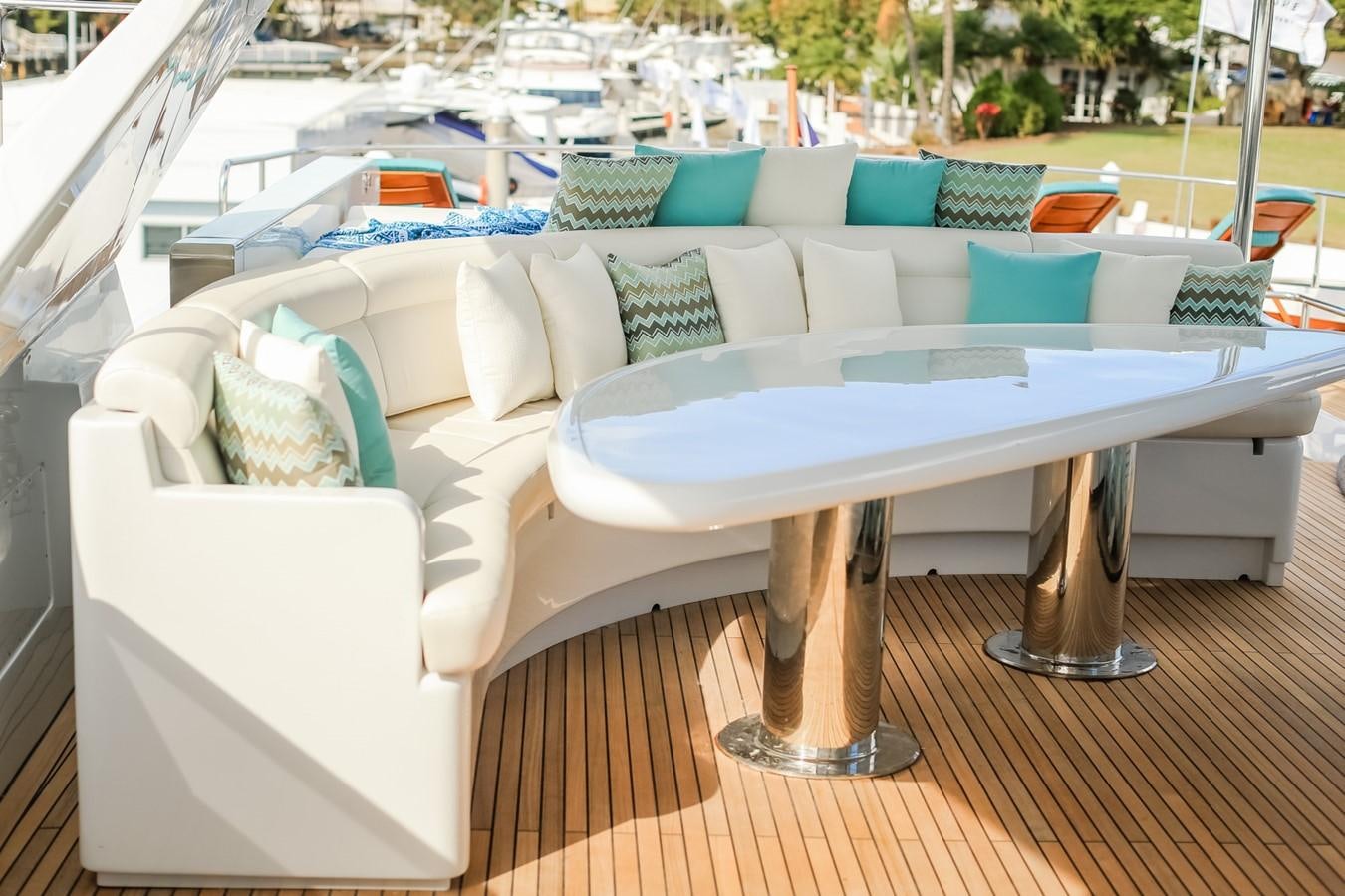 a couch and a table aboard HUNTER Yacht for Sale