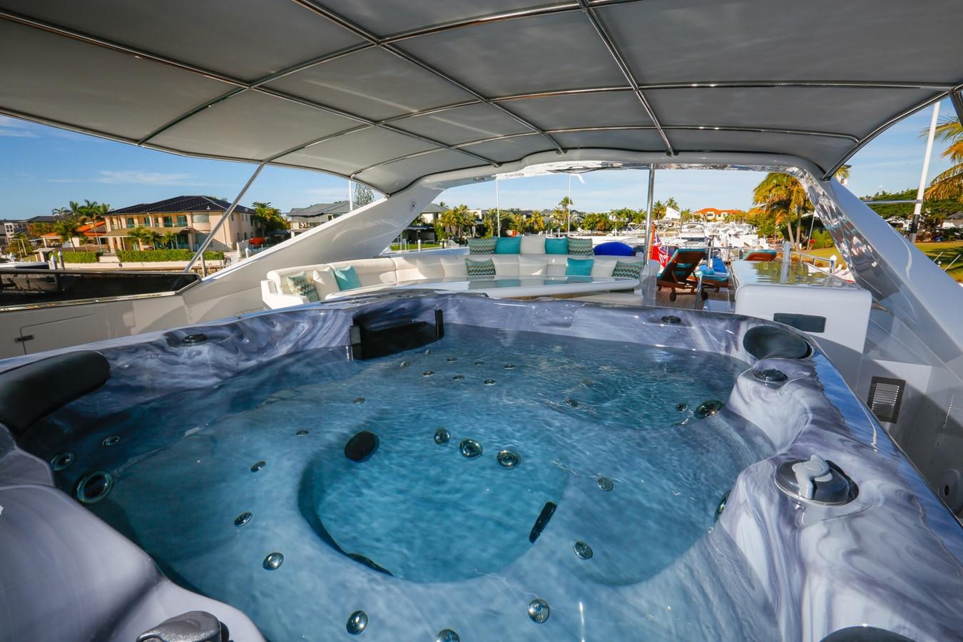 a pool with blue water aboard HUNTER Yacht for Sale